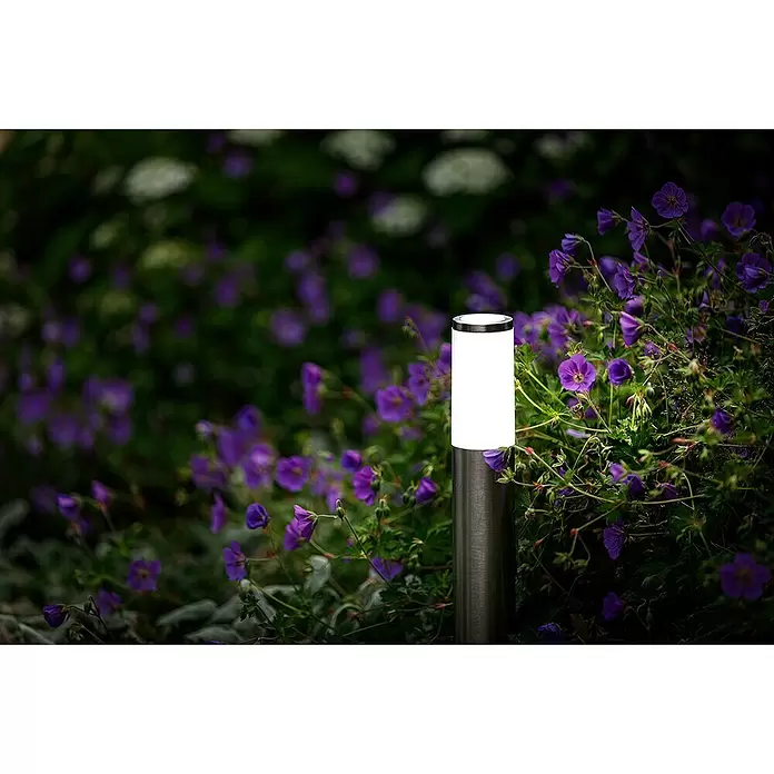 Garden Lights Sokkellamp voor buiten Lunia - 1 W, Zilver, 60 x 60 x 440 mm - Toepassingsvoorbeeld