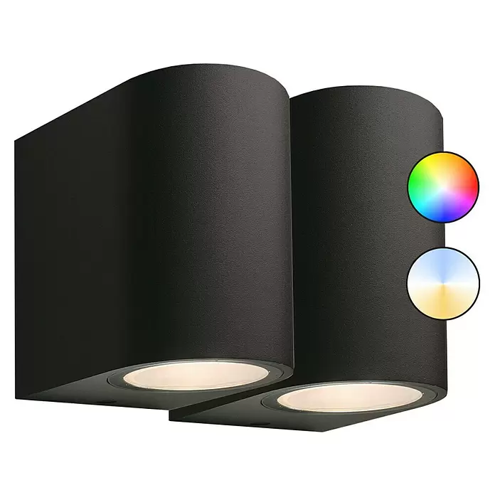 Garden Lights Led-wandlamp voor buiten Gilvus Plus Smart set - 80 x 67 x 78 mm - Diagonaal zicht