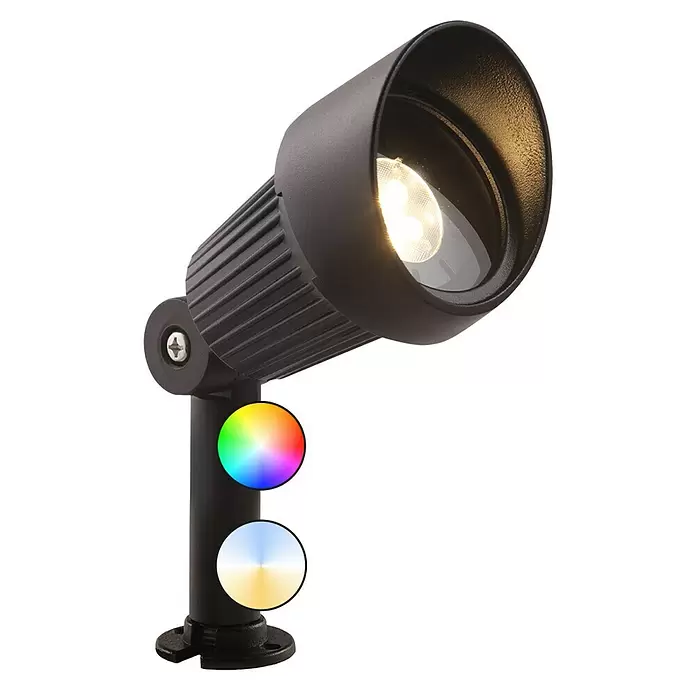 Garden Lights Led-tuinspot Focus Plus Smart - 5 W, Zwart, 150 x 80 x 180 mm - Diagonaal zicht