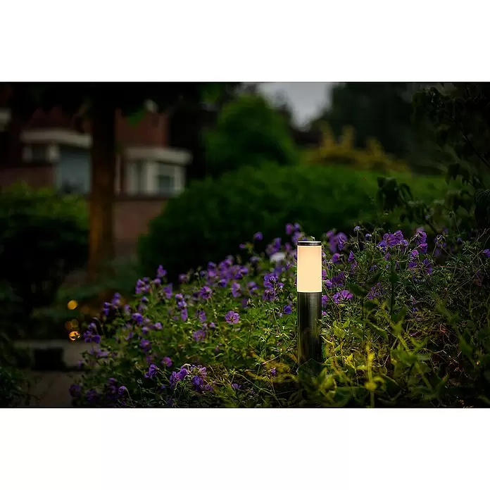 Garden Lights Sokkellamp voor buiten Silia - 1 W, Zilver, 60 x 60 x 600 mm - Toepassingsvoorbeeld