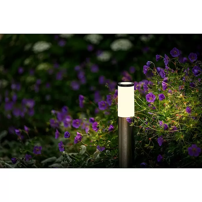 Garden Lights Sokkellamp voor buiten Lunia - 1 W, Zilver, 60 x 60 x 440 mm - Toepassingsvoorbeeld