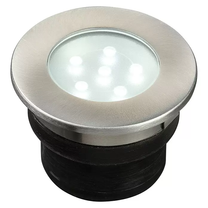 Garden Lights Led-tuinspot Brevus - 1 W, Neutraal wit, Zilver - Top-down weergave