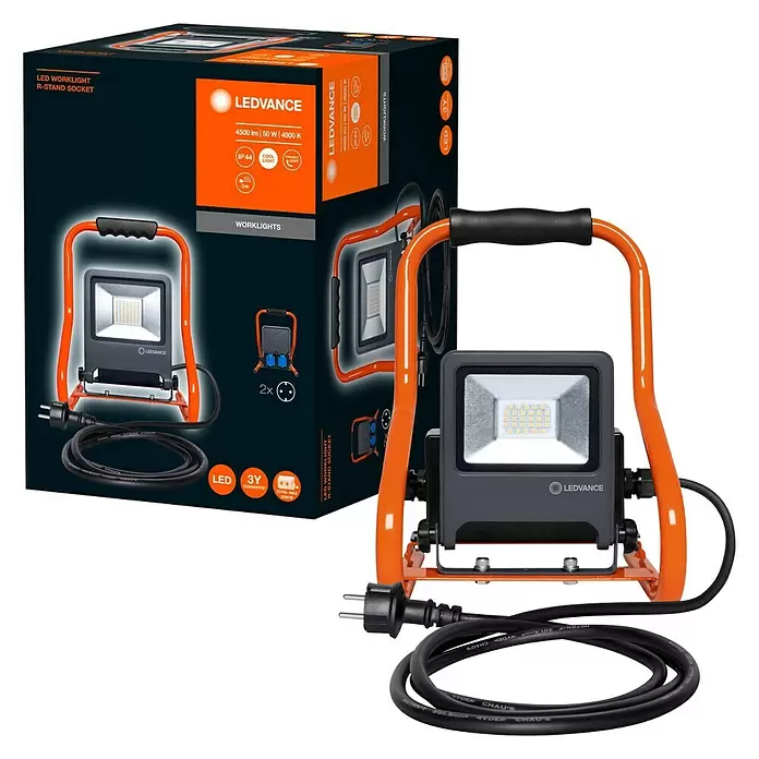 Ledvance LED-Strahler - L x B x H: 23 x 23 x 28 cm, Kaltweiß - Vorderansicht
