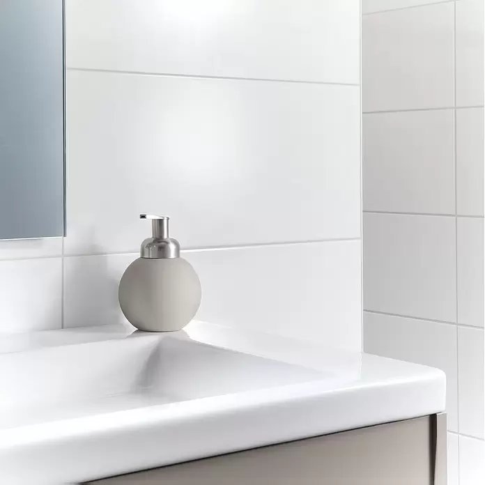 Ambiente by Palazzo Wandfliese Snowwhite New - 30 x 60 cm, Weiß, Matt - Stimmungsaufnahme