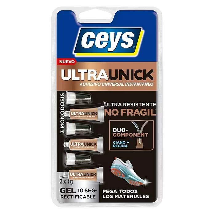 Ceys Pegamento instantáneo fuerte Ultra Unick - 1 g - Vista superior