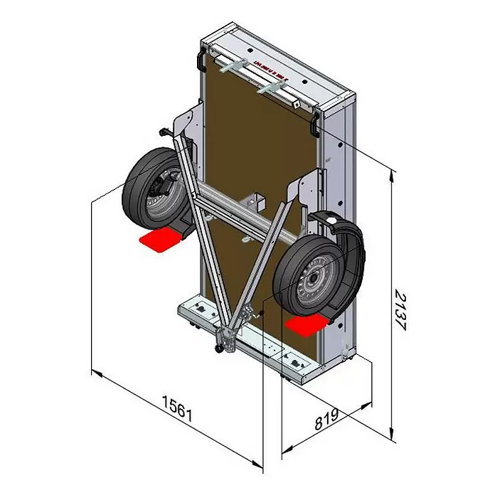 Pongratz Anhänger Tieflader LPA 206 U-B Kippy - Nutzlast: 635 kg, Einachser, Kasteninnenmaß: 201 x 108 x 30 cm, Ungebremst - Skizze