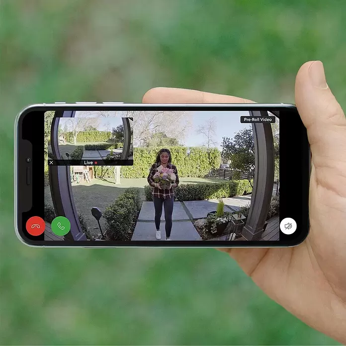 Ring Türklingel mit Kamera Video Doorbell 4 - Nickel matt/Schwarz, 1.920 x 1.080 Pixel (Full HD), 2,8 x 6,2 x 12,8 cm - Anwendungsbeispiel