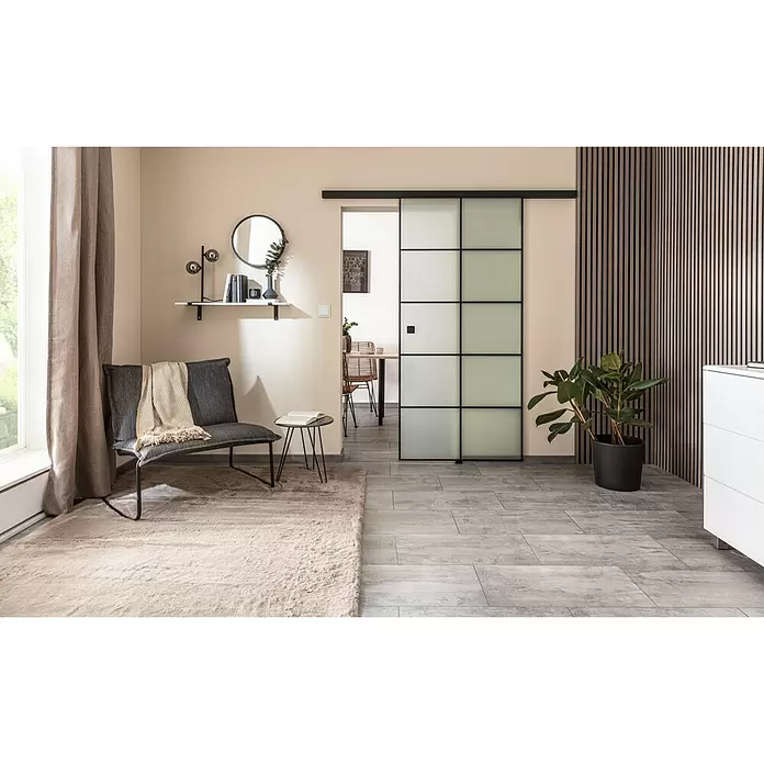 Diamond Doors Black Edition Schiebetür-Komplettset Loft Black Edition - 935 x 2.058 mm, Einscheibensicherheitsglas (ESG) - Stimmungsaufnahme