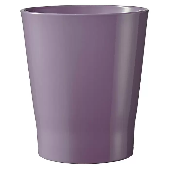 SK Orchideentopf Merina - Außenmaß (Ø x H): 7 x 8 cm, Keramik, Antik lila, Glänzend - Vorderansicht