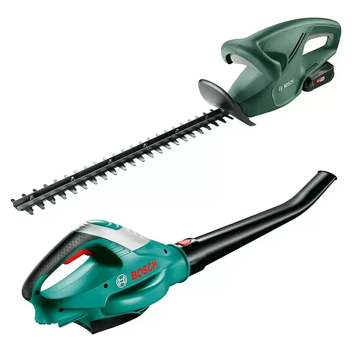 Bosch Akku-Heckenscheren-Set EasyHedgeCut 18-45 + ALB 18 LI - 18 V, 1 Akku, 2 Ah, Inhalt: 3 -tlg. - Diagonale Ansicht