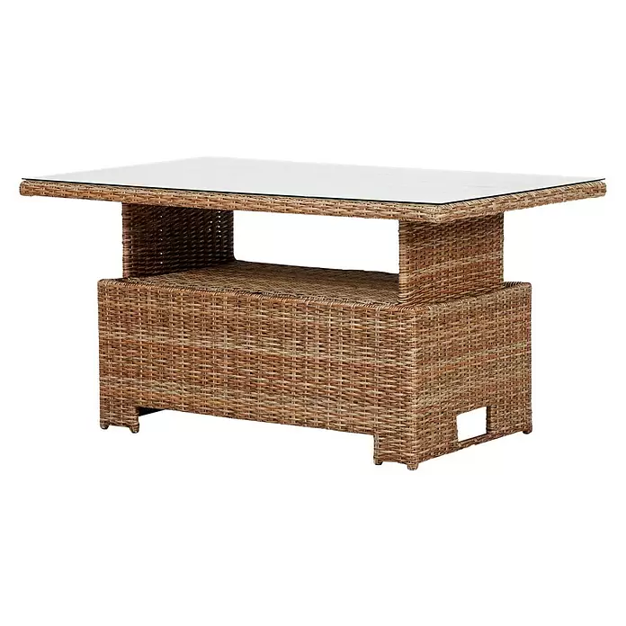 Mesa de jardín Gotland - L x An: 134 x 84 cm, Arena - Vista angular