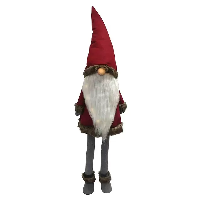Papá Noel LED - Para interior, Textil, Altura: 158 cm, Rojo - Vista frontal