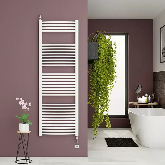 Admiral Kupaonski radijator Kairo - 50 x 157 cm, 714 W, Bijele boje - Živopisni prikaz