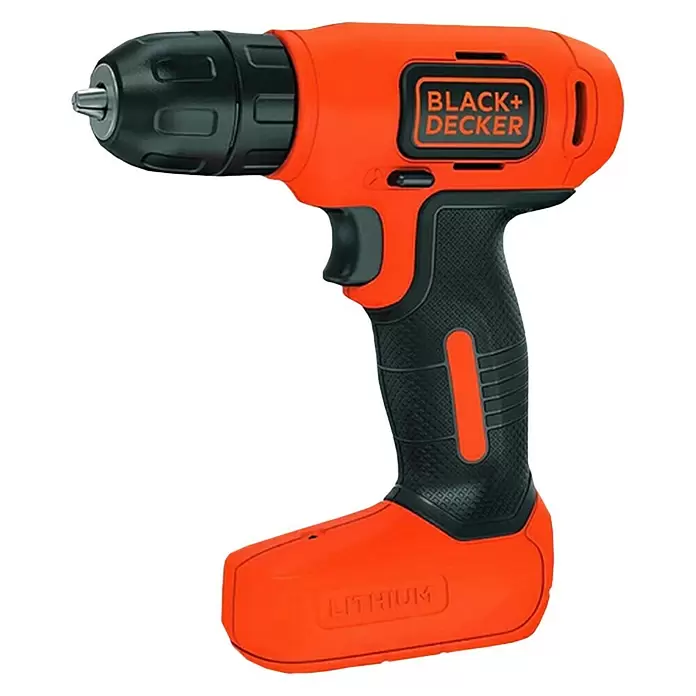 Black+Decker Atornillador de batería BDCD8GPA + 10 accesorios y flexómetro - 7,2 V, 1 batería, 1,5 Ah - Vista de perfil izquierdo