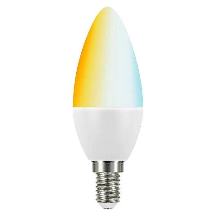 Müller-Licht Tint LED-Leuchtmittel - E14, 6 W, C35, 470 lm, Einstellbare Farbtemperatur - Vorderansicht
