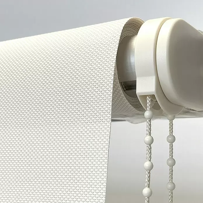 Estor enrollable screen 1% - An x Al: 120 x 250 cm, Blanco lino - Primer plano