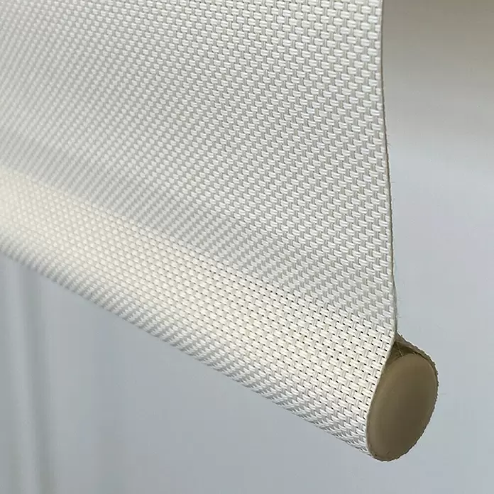 Estor enrollable screen 1% - An x Al: 120 x 250 cm, Blanco lino - Primer plano