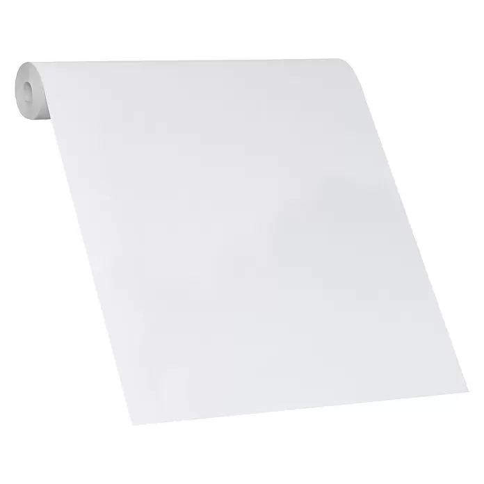 SCHÖNER WOHNEN-Kollektion Vliestapete - Weiß, Uni, 10,05 x 0,53 m - Diagonale Ansicht