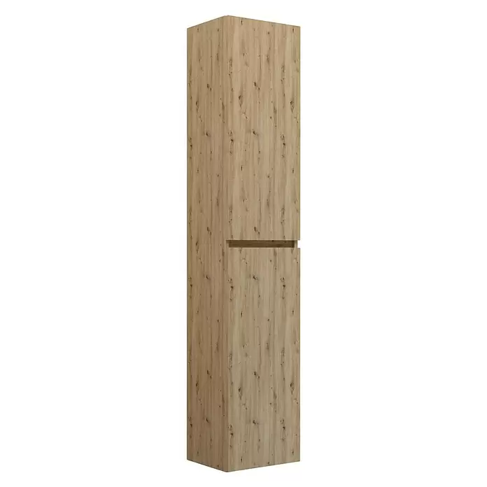 Hochschrank Aqua - 2 Türen, L x B x H: 34 x 25 x 162 cm, Rovere Nodato Asteiche-Dekor, Wandmontage - Diagonale Ansicht