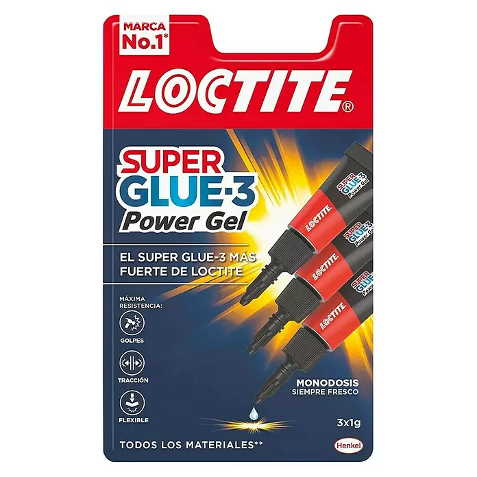Loctite Adhesivo instantáneo Super Glue-3 Power flex - 1 g - Vista frontal