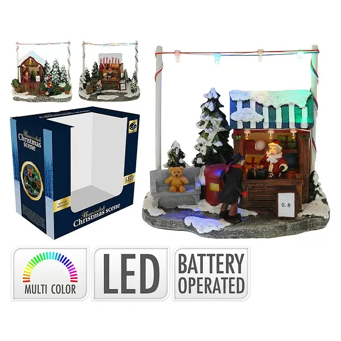 Kerstdorp Multi Color - Led, Kunststof, 1 stk. - Toepassingsvoorbeeld