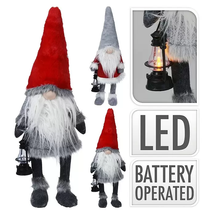 LED decoratief figuur - Vilt, Hoogte: 51 cm, Rood/grijs - Toepassingsvoorbeeld