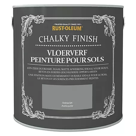 Rust-Oleum Chalky Finish Vloerverf Antraciet