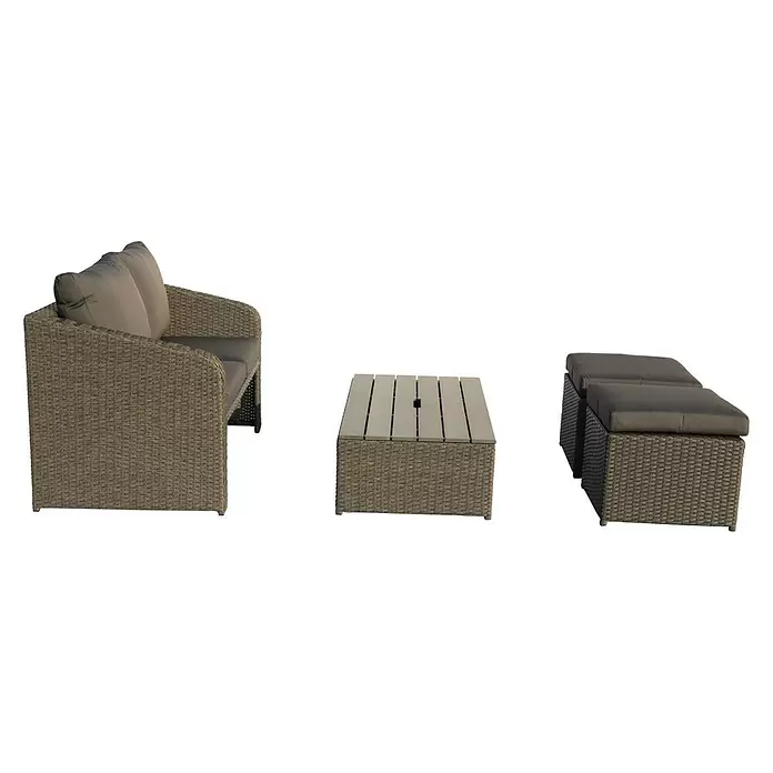 Conjunto de muebles Nadia II - 4 piezas, Gris oscuro - Vista de perfil derecho