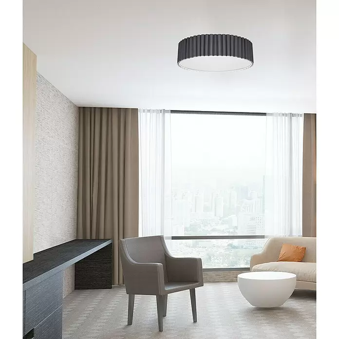Tween Light Okrugla stropna svjetiljka - 160 W, Sive boje, E27 - Živopisni prikaz