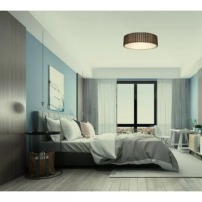 Tween Light Deckenleuchte rund Siena - 160 W, Grau, E27 - Stimmungsaufnahme