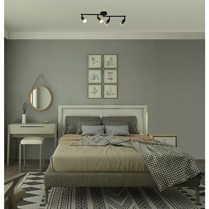 Tween Light Regleta LED Bari - 16 W, L x An x Al: 60,5 x 8 x 13,5 cm, Negro, Negro, Blanco cálido, 4 ud. - Foto ambiente