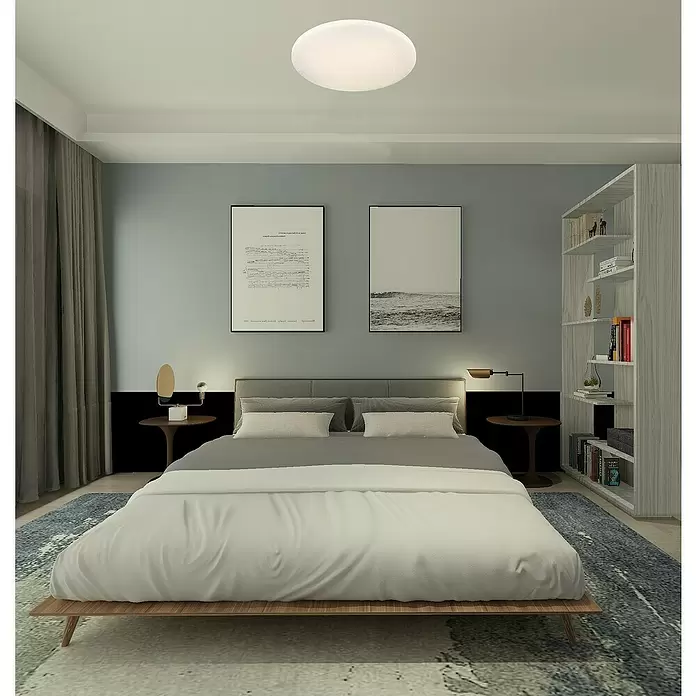 Tween Light LED-Deckenleuchte rund Venezia - 30 W, Ø x H: 500 mm x 7,5 cm, Weiß, Warmweiß - Stimmungsaufnahme