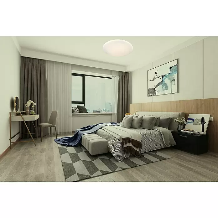 Tween Light LED-Deckenleuchte rund Venezia - 30 W, Ø x H: 500 mm x 7,5 cm, Weiß, Warmweiß - Stimmungsaufnahme