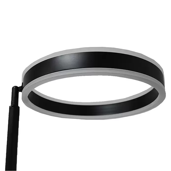 Lavida Ring LED-Stehleuchte - Höhe: 180 cm, Schwarz, Warmweiß - Detailaufnahme
