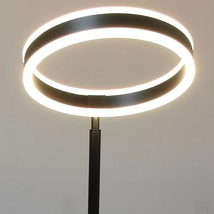 Lavida Ring LED-Stehleuchte - Höhe: 180 cm, Schwarz, Warmweiß - Anwendungsbeispiel