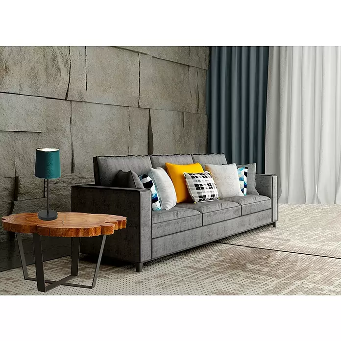 Tween Light Tischleuchte Velvet - 60 W, Petrol/Schwarz, E27 - Stimmungsaufnahme