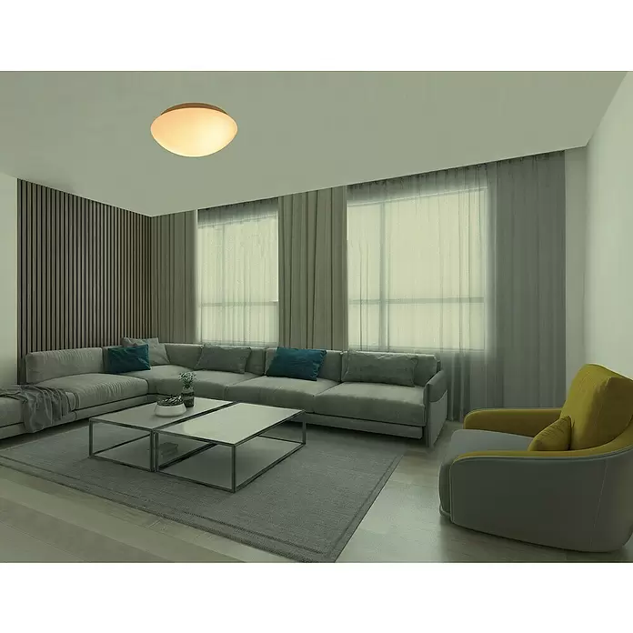 Tween Light Plafón redondo Taviano - 80 W, Ø x Al: 300 mm x 12 cm, Blanco - Foto ambiente