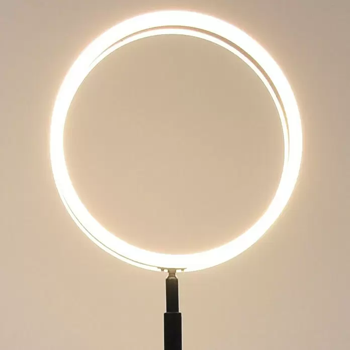 Lavida Ring LED-Stehleuchte - Höhe: 180 cm, Schwarz, Warmweiß - Anwendungsbeispiel