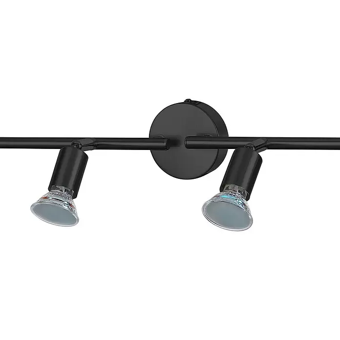 Tween Light Regleta LED Bari - 16 W, L x An x Al: 60,5 x 8 x 13,5 cm, Negro, Negro, Blanco cálido, 4 ud. - Vista frontal