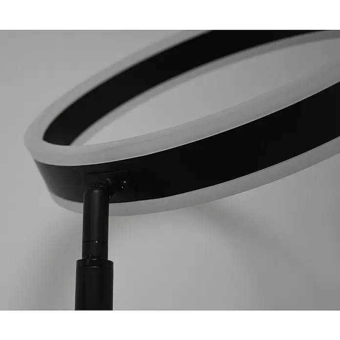 Lavida Ring LED-Stehleuchte - Höhe: 180 cm, Schwarz, Warmweiß - Detailaufnahme