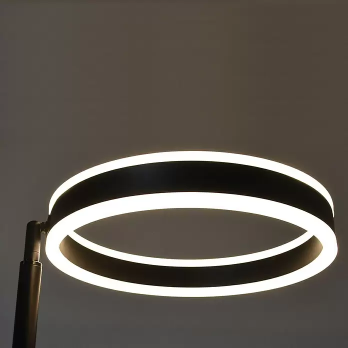 Lavida Ring LED-Stehleuchte - Höhe: 180 cm, Schwarz, Warmweiß - Anwendungsbeispiel