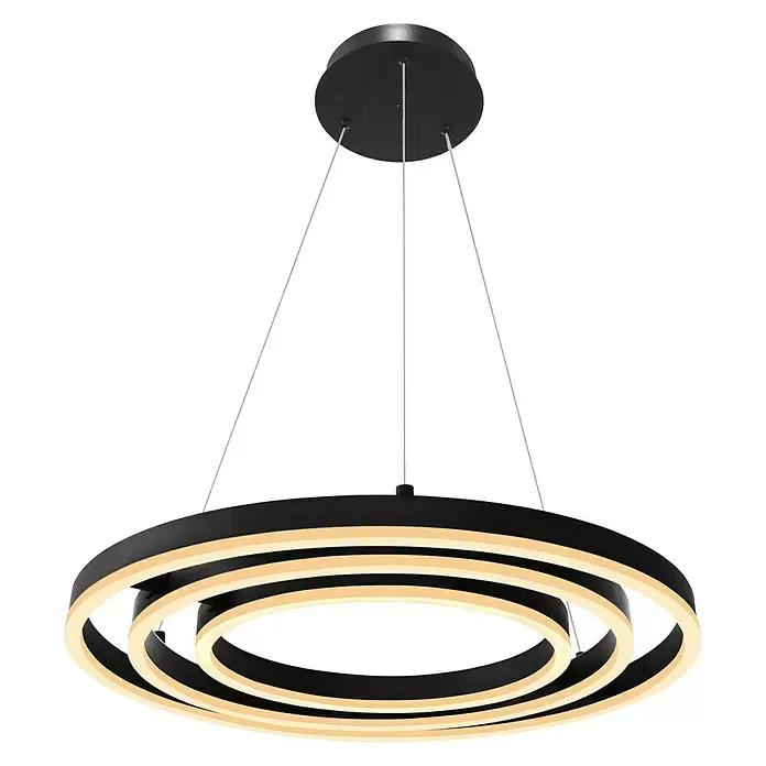Lavida Ring LED-Pendelleuchte rund Ring - Ø x H: 50 x 120 cm - Vorderansicht