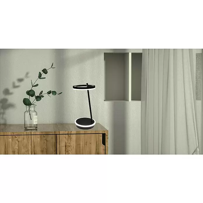 Lavida Ring LED asztali lámpa - 18 W, Fekete, Semleges fehér - Hangulatos felvétel