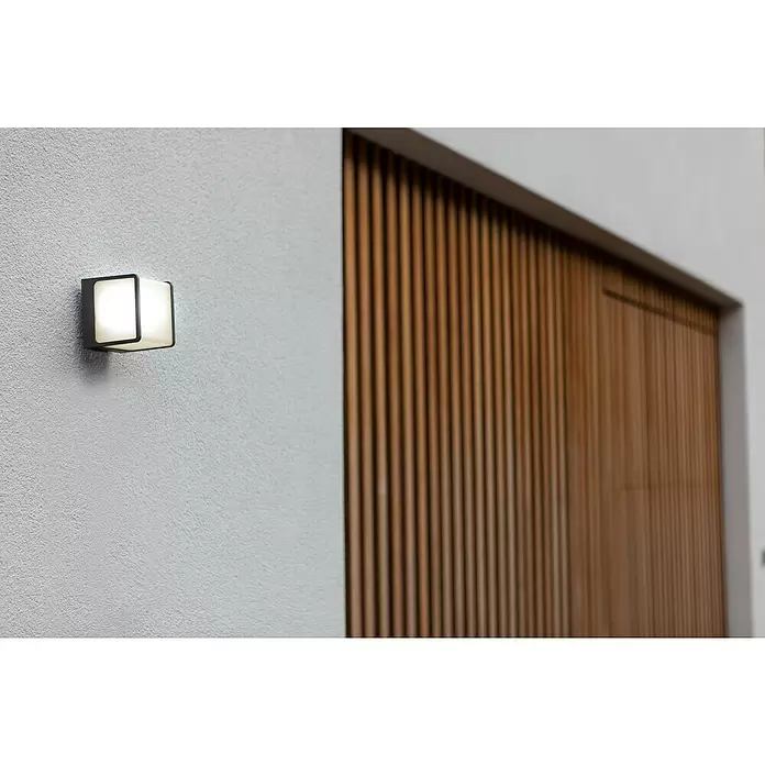 Lutec LED-Außenwandleuchte - 15 W, Anthrazit, IP54 - Stimmungsaufnahme