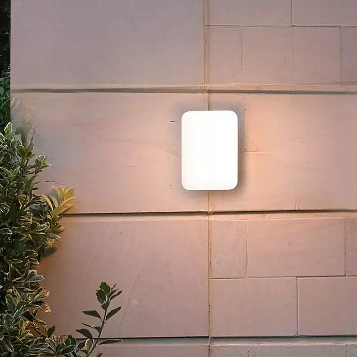 Starlux LED-Außenwandleuchte - 10 W, 149 x 83 x 216 mm, Dunkelgrau, IP54 - Stimmungsaufnahme