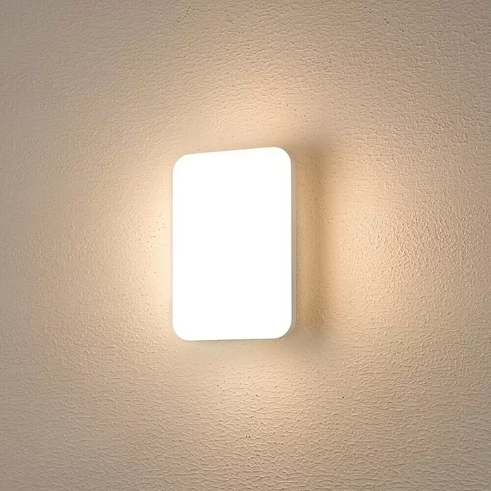 Starlux LED-Außenwandleuchte - 10 W, 149 x 83 x 216 mm, Dunkelgrau, IP54 - Stimmungsaufnahme