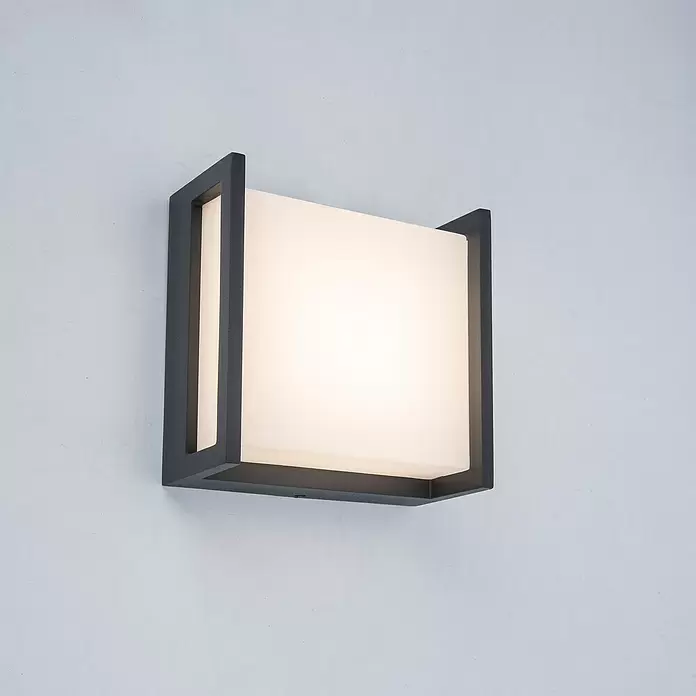 Lutec LED-Außenwandleuchte - 8 W, Anthrazit, IP54 - Stimmungsaufnahme