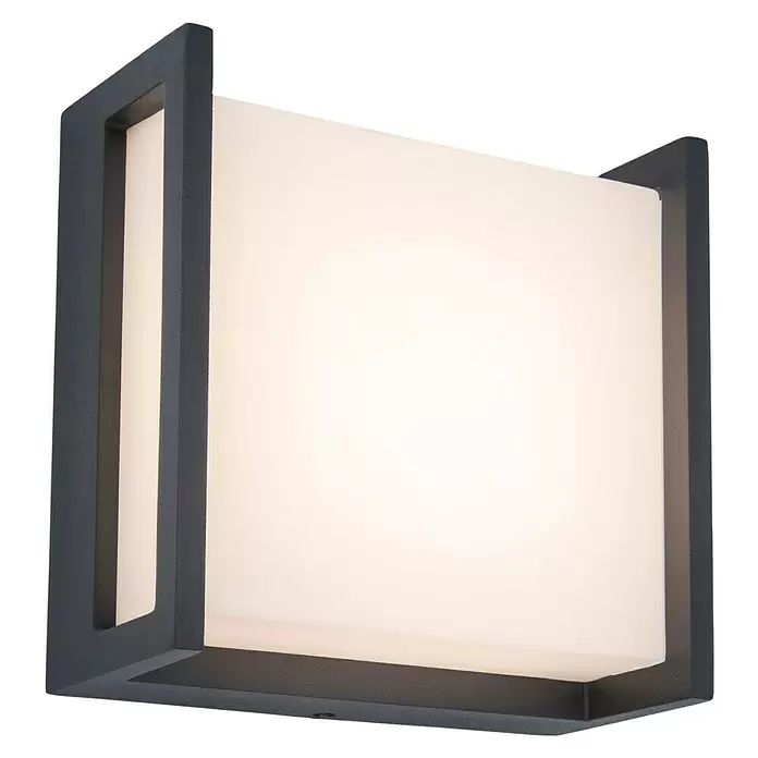 Lutec LED-Außenwandleuchte - 8 W, Anthrazit, IP54 - Diagonale Ansicht