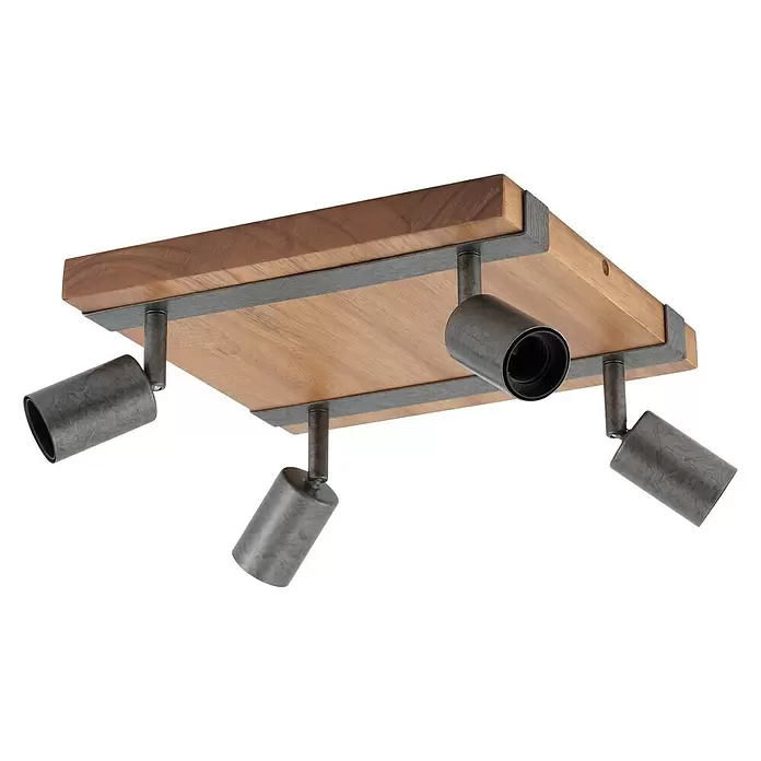 Tween Light Deckenstrahler Rom - 100 W, L x B x H: 28 x 28 x 9 cm, Braun/Schwarz - Ansicht von unten