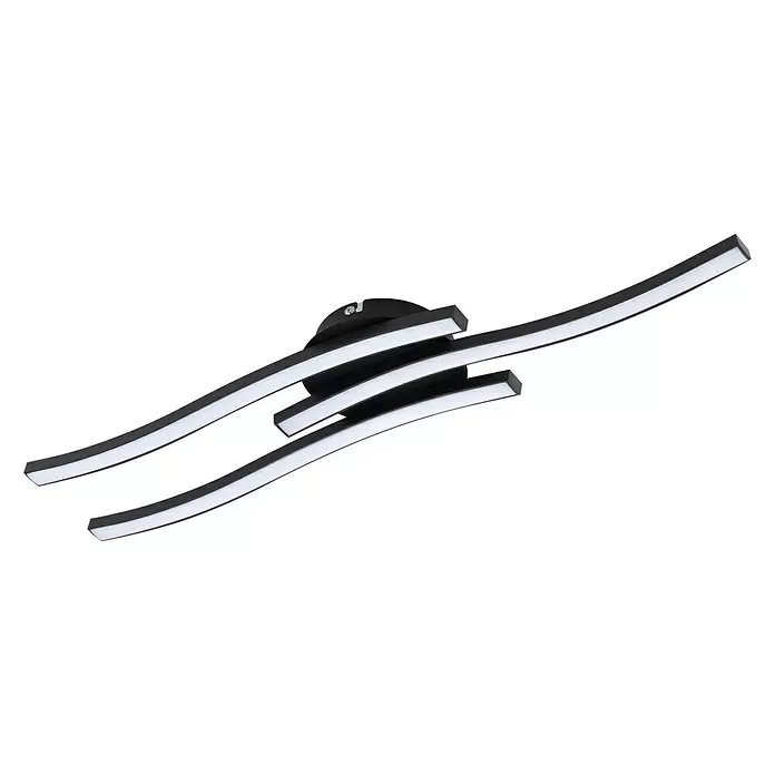 Tween Light LED-Deckenleuchte Onda - 18 W, L x B x H: 56,5 x 12 x 6,3 cm, Schwarz, Warmweiß - Ansicht von unten
